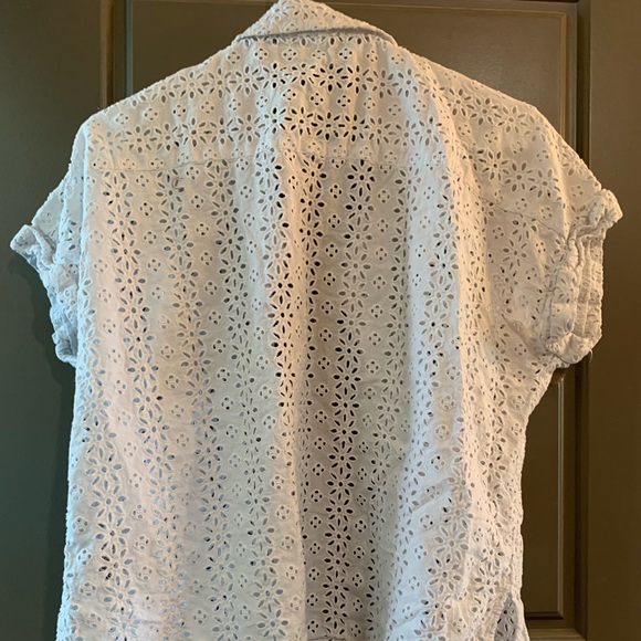 White Broderie/Eyelet Blouse - Picture 2 of 3